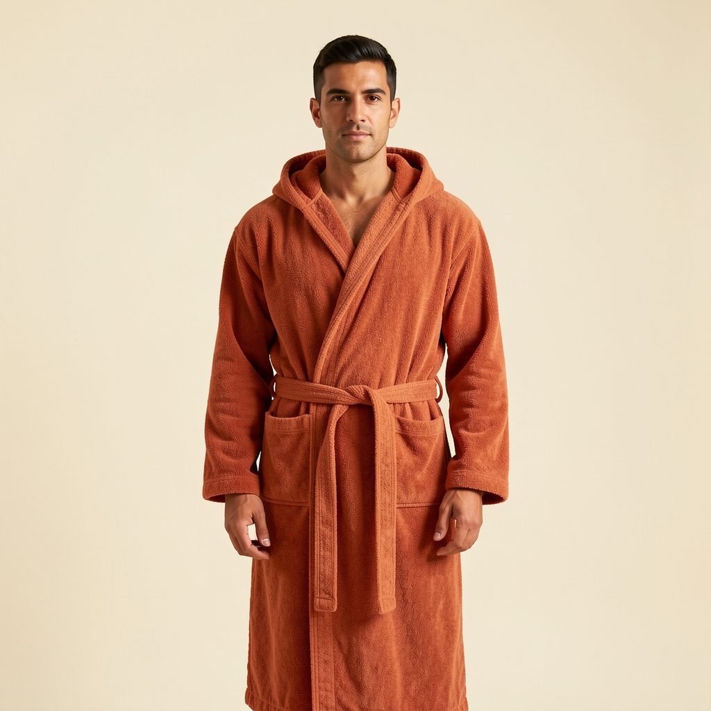 Field Robe — worn view, Ember