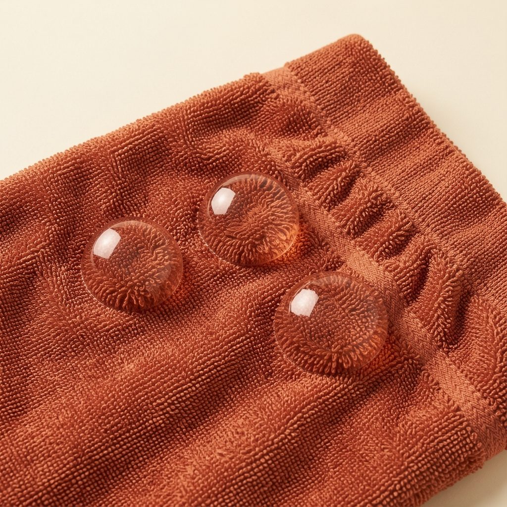 Lumbar Towel — detail view, Ember